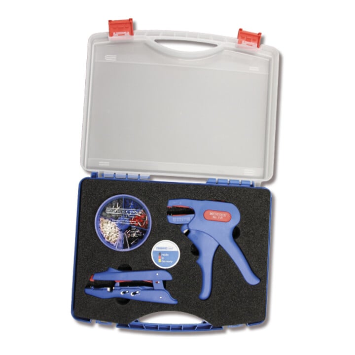 WEICON Profi-Crimp Set, zum Abisolieren und Crimpen inkl. Aderendhülsen