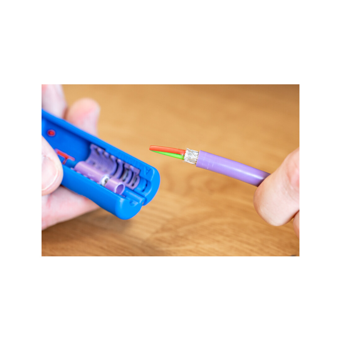 WEICON Profibus Stripper No. 2, Abisolierwerkzeug für z. B. geschirmte Profibus-Datenkabel