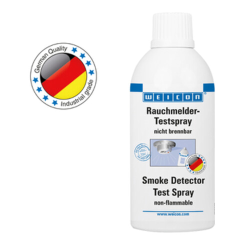 WEICON Rauchmelder-Testspray nicht brennbar, für photoelektrische und optische Rauchmelder, 250 ml, farblos, transparent