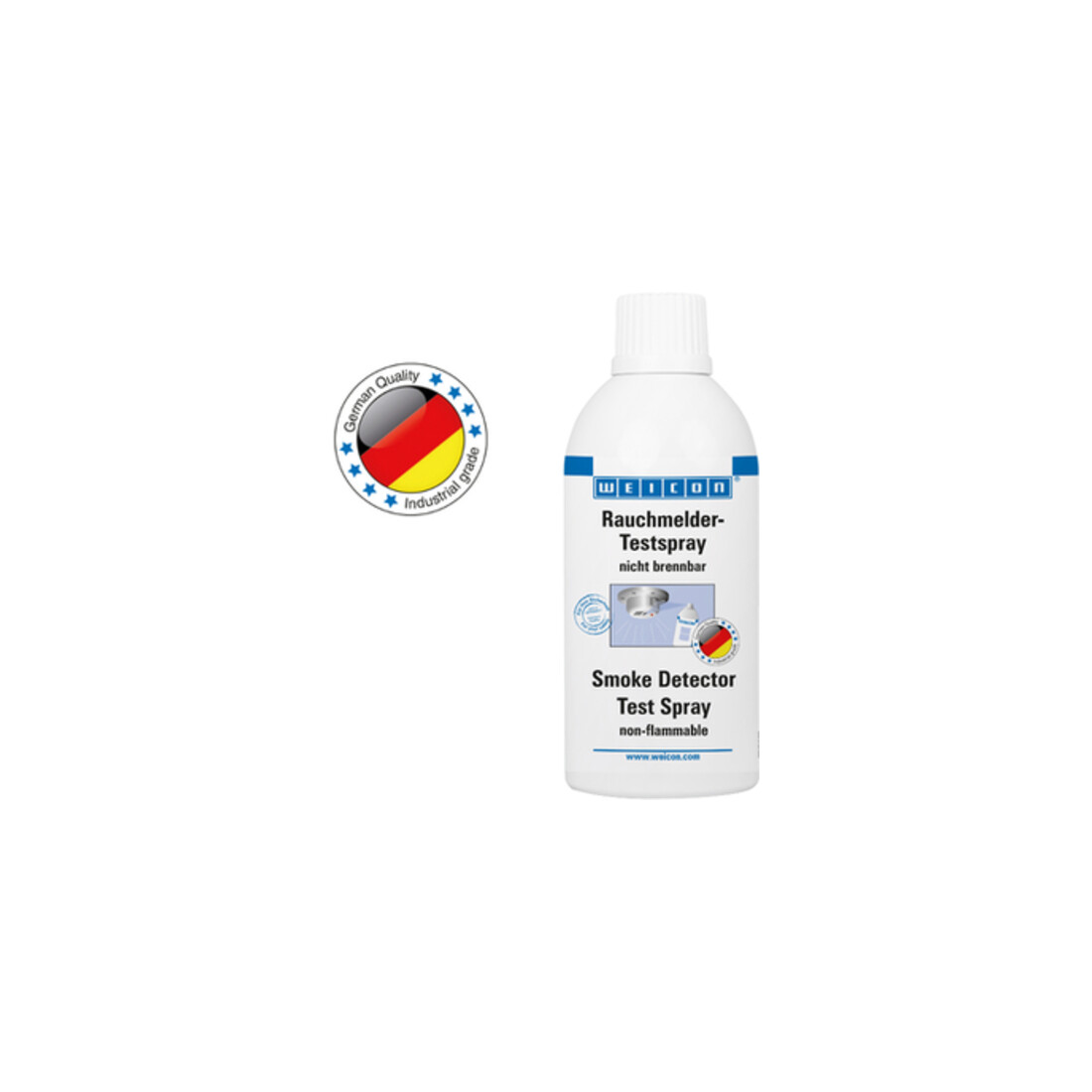 WEICON Rauchmelder-Testspray nicht brennbar, für photoelektrische und optische Rauchmelder, 250 ml, farblos, transparent
