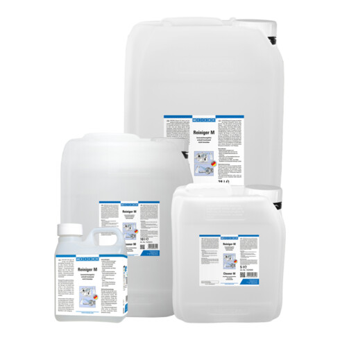 WEICON Reiniger M, kraftvoller Spezialreiniger, nicht brennbar, 1 L, farblos, transparent