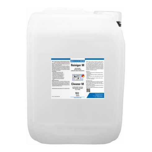 WEICON Reiniger M, kraftvoller Spezialreiniger, nicht brennbar, 10 L, farblos, transparent