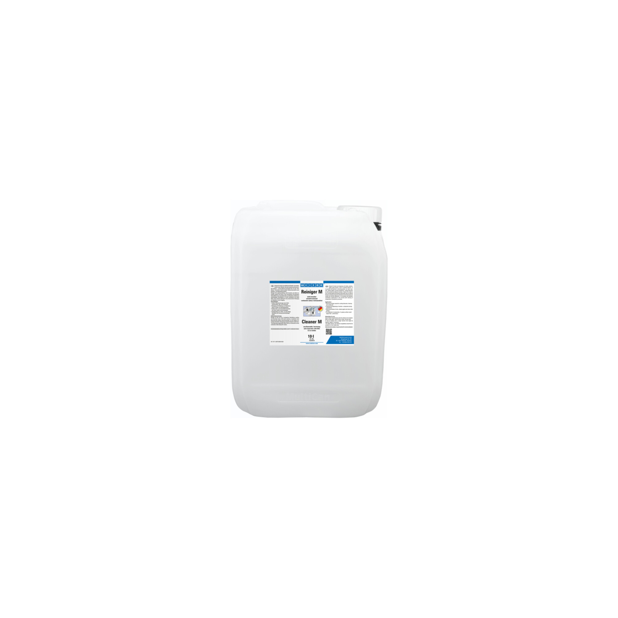 WEICON Reiniger M, kraftvoller Spezialreiniger, nicht brennbar, 10 L, farblos, transparent
