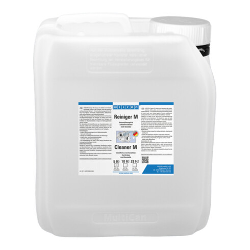 WEICON Reiniger M, kraftvoller Spezialreiniger, nicht brennbar, 5 L, farblos, transparent