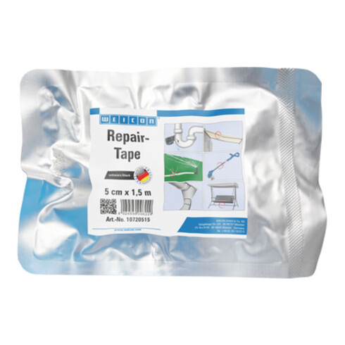 WEICON Repair-Tape, widerstandsfähiges und selbstverschweißendes Reparaturband, 1,5 m x 5 cm, schwarz