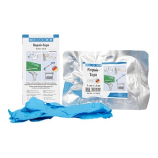 WEICON Repair-Tape, widerstandsfähiges und selbstverschweißendes Reparaturband, 1,5 m x 5 cm, weiß