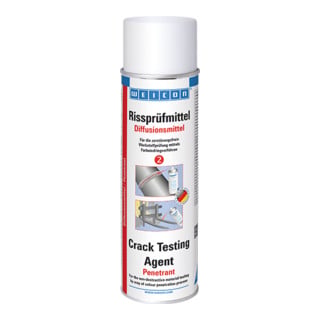 WEICON Rissprüfmittel Diffusionsmittel, Farbeindringmittel für die zerstörungsfreie Werkstoffprüfung, 500 ml, rot