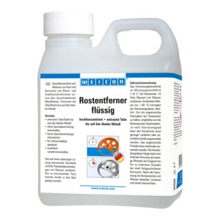 WEICON Rostentferner flüssig, hochkonzentriertes Tauchbad zum Ablösen von Rost und Korrosion, 1 L, gelblich