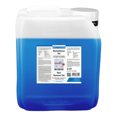 WEICON Rostentferner Gel, schnelle und zuverlässige Entfernung von Rost und Anlauffarben, 5 L, blau