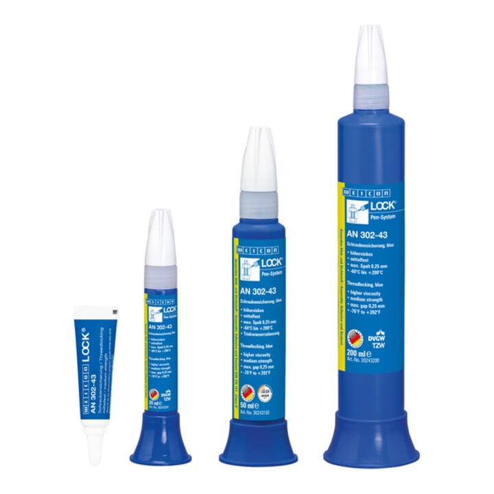 Weicon Schraubensicherung LOCK AN 302-43 50 ml hv.blau DVGW,KTW Pen-System