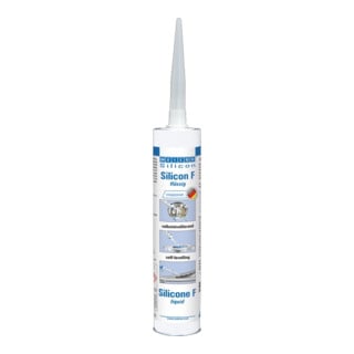 WEICON Silicon F, flüssiger Universaldichtstoff, 310 ml, transparent, farblos