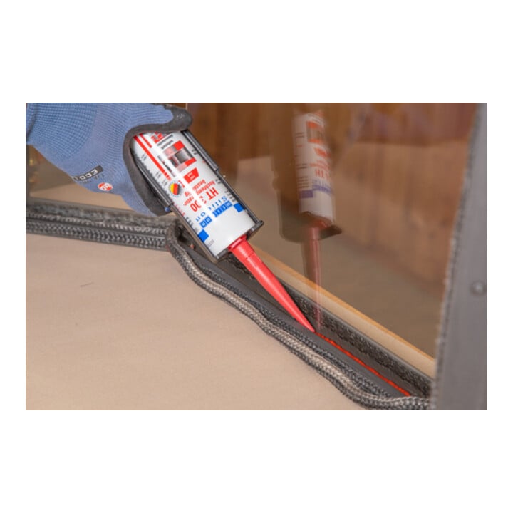 WEICON Silicon HT 300, Dichtstoff, hochtemperaturbeständig bis 300°C, 280 ml (Green Tube), rot