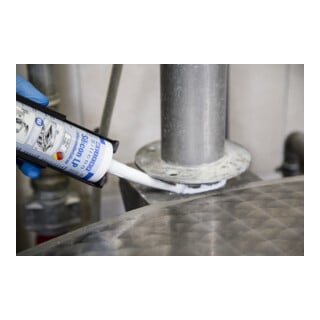 WEICON Silicon LP, dauerelastischer Dichtstoff für den Trinkwasser- und Lebensmittelbereich, 310 ml, farblos, transparent
