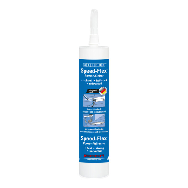 WEICON Speed-Flex®, hochviskoser Kleb- und Dichtstoff mit starker Anfangshaftung auf MS-Polymer-Basis, 310 ml, schwarz