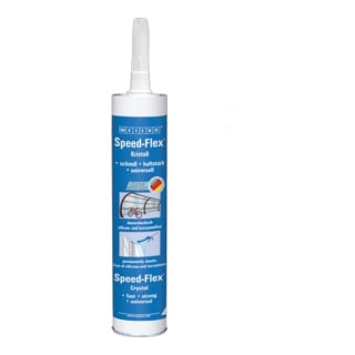 WEICON Speed-Flex® Kristall, Kleb- und Dichtstoff für kristallklare Verklebungen auf MS-Polymer-Basis, 310 ml