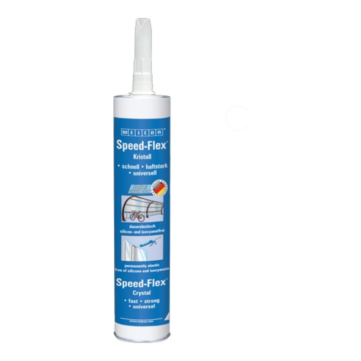 WEICON Speed-Flex® Kristall, Kleb- und Dichtstoff für kristallklare Verklebungen auf MS-Polymer-Basis, 310 ml