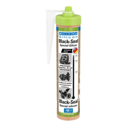 WEICON Spezialsilikon Black-Seal 280ml noir, permanent élastique, résistant à l’huile