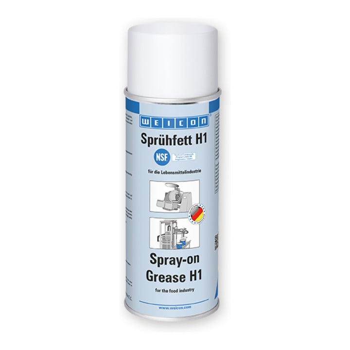 WEICON Sprühfett H1, Schmierstoff für den Lebensmittelbereich NSF H1, 400 ml, gelblich-weiß