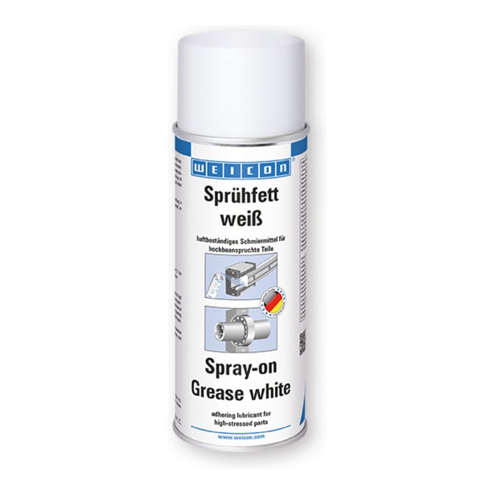 WEICON Sprühfett weiß, Mehrzwecksprühfett, 400 ml, weiß