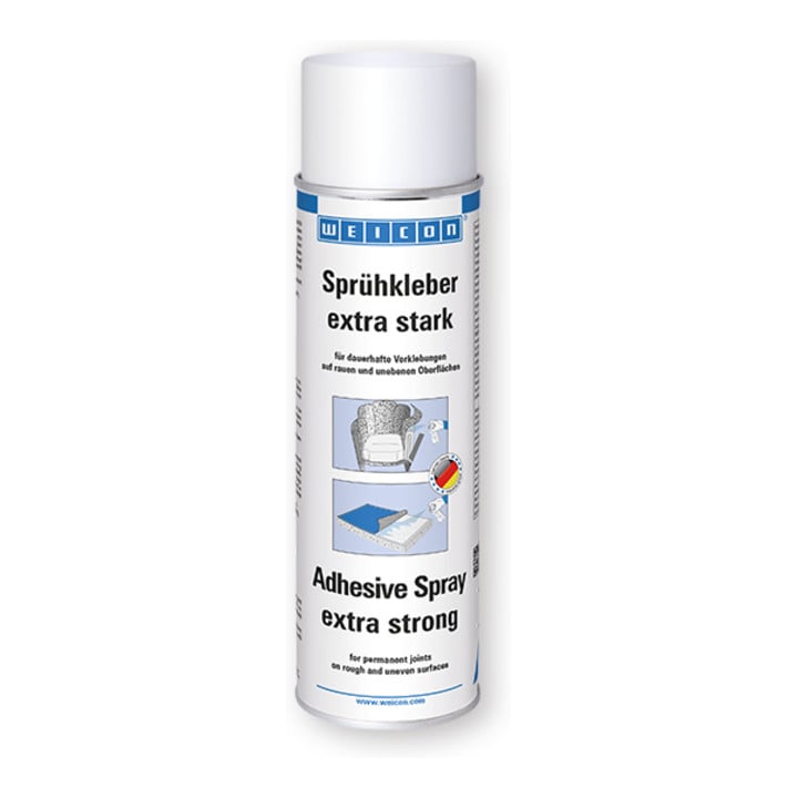 WEICON Sprühkleber extra stark, sprühbarer Kontaktklebstoff für starke und dauerhafte Verklebungen von Filz, Kunstleder und Dämmstoffen, 500 ml