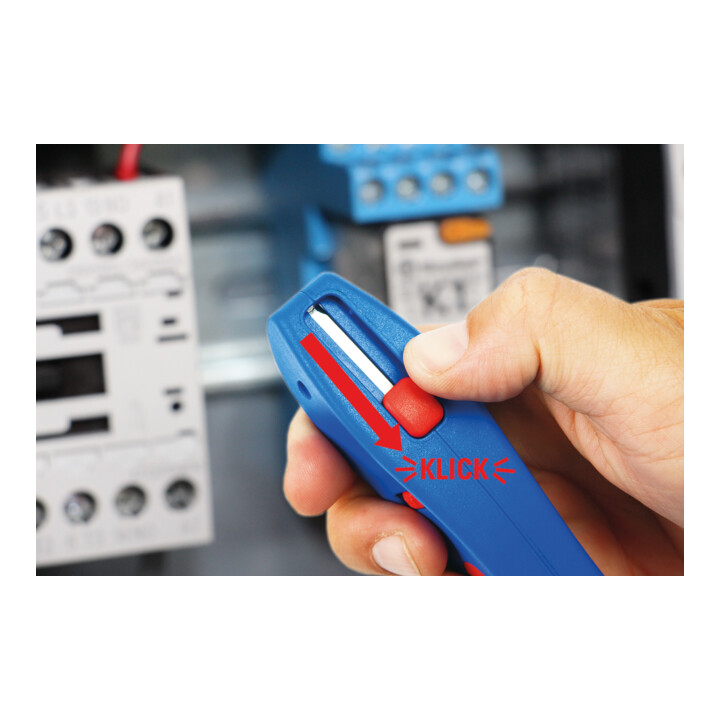 WEICON TOOLS Couteau à dégainer N° S 4-28 Câbles de 4 -28 mm de diamètre Lame crochet rétractable