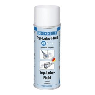 WEICON Top-Lube-Fluid, synthetischer Haftschmierstoff für den Lebensmittelbereich NSF H2, 400 ml, gelblich, transparent