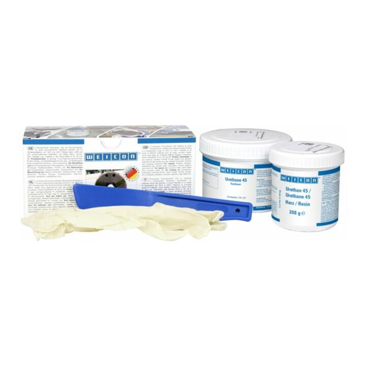 WEICON Urethan 45, Polyurea Verguss- und Beschichtungsharz, 0,5 kg, hell beige