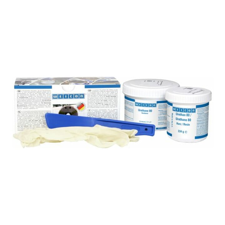 WEICON Urethan 80, Polyurea Verguss- und Beschichtungsharz, 0,5 kg, hell beige