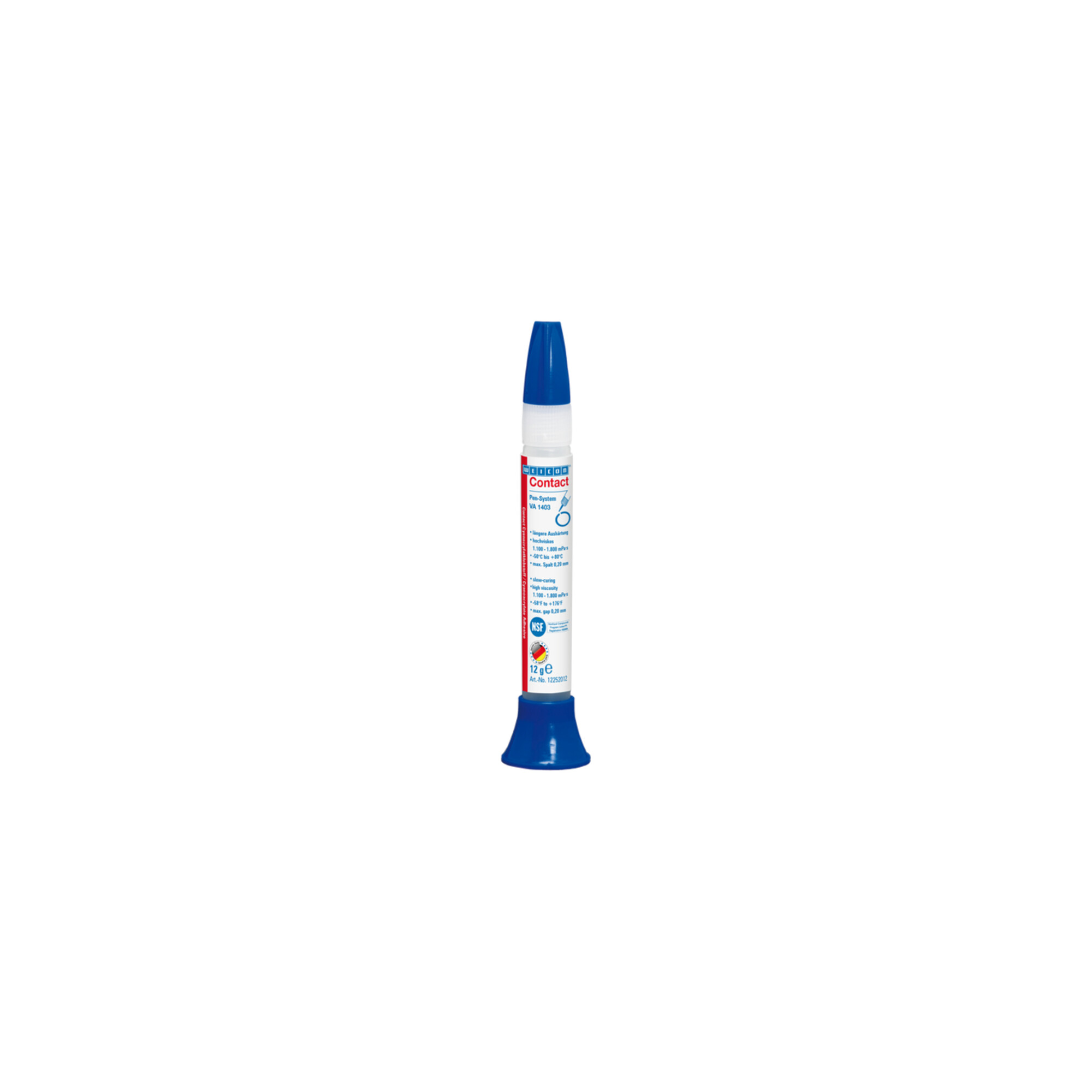 WEICON VA 1403 Cyanacrylat-Klebstoff, feuchtigkeitsbeständiger, hochviskoser Sekundenklebstoff, 12 g