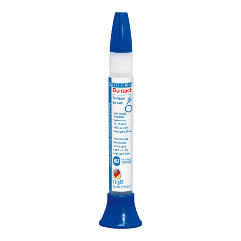 WEICON VA 1408 Cyanacrylat-Klebstoff, feuchtigkeitsbeständiger, niedrigviskoser Sekundenklebstoff, 12 g