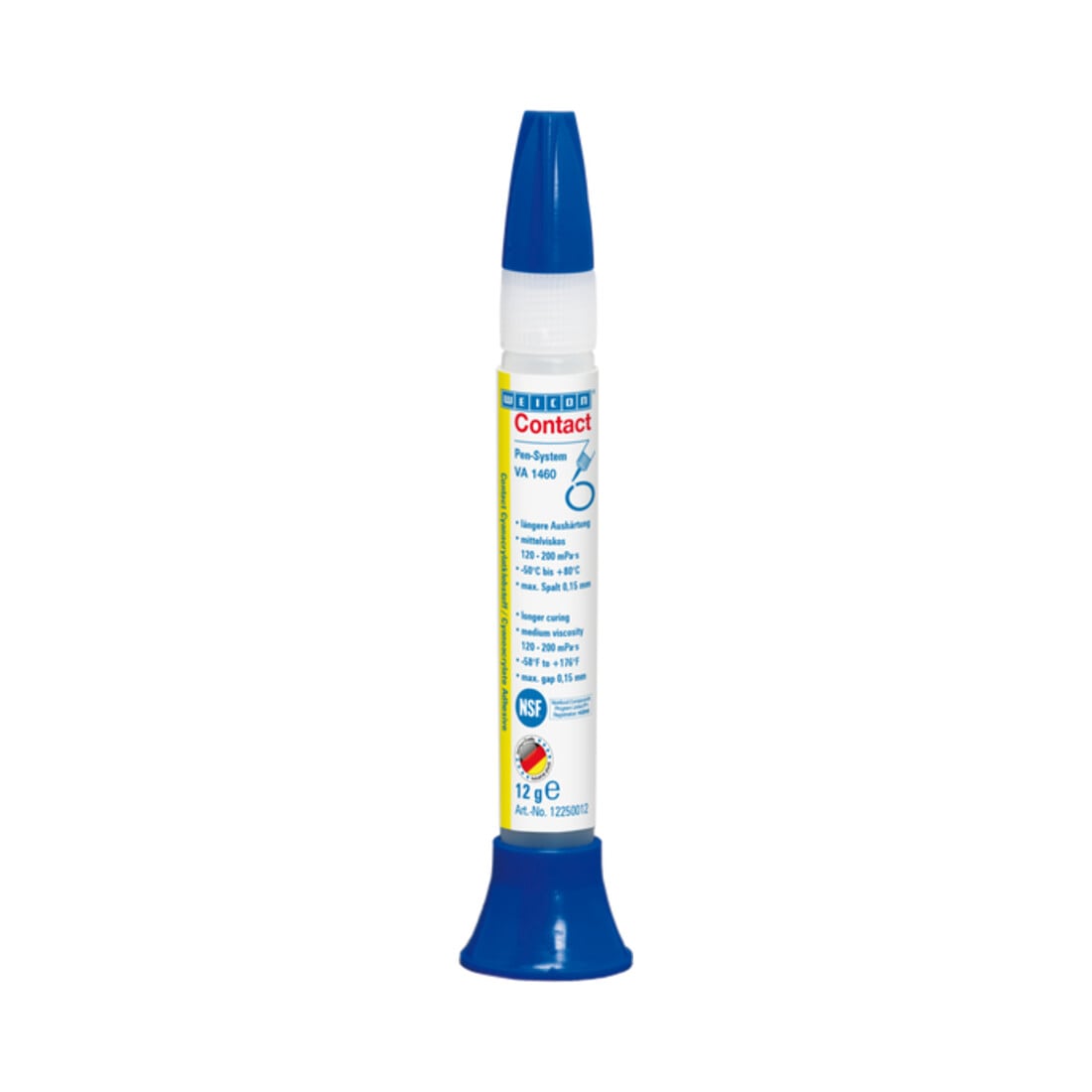 WEICON VA 1460 Cyanacrylat-Klebstoff, feuchtigkeitsbeständiger, mittelviskoser Sekundenklebstoff, 12 g
