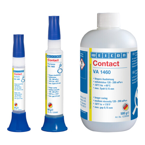 WEICON VA 1460 Cyanacrylat-Klebstoff, feuchtigkeitsbeständiger, mittelviskoser Sekundenklebstoff, 12 g