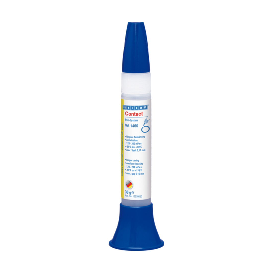 WEICON VA 1460 Cyanacrylat-Klebstoff, feuchtigkeitsbeständiger, mittelviskoser Sekundenklebstoff, 12 g