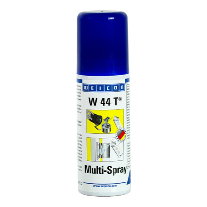 WEICON W 44 T® Multi-Spray, Schmier- und Multifunktionsöl mit 5-fach Wirkung, 50 ml, gelblich, transparent