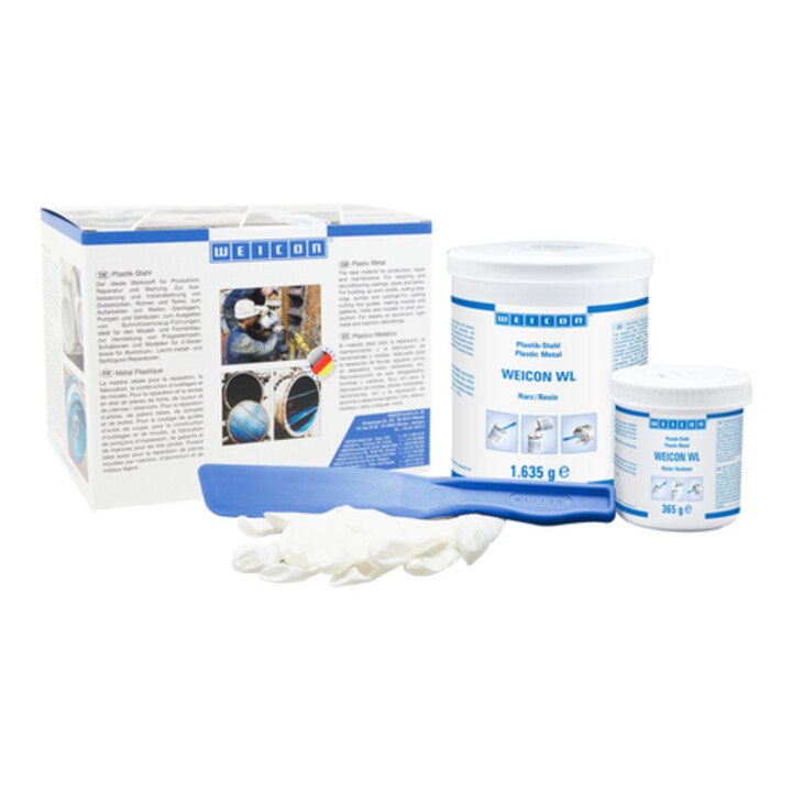 WEICON WL, keramisch gefüllte Epoxidharz-System für hohen Verschleißschutz, 2 kg