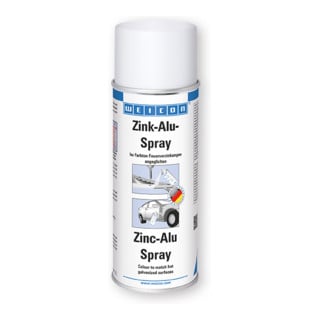 WEICON Zink-Alu-Spray, Ausbessern beschädigter Verzinkungen, 400 ml, 1