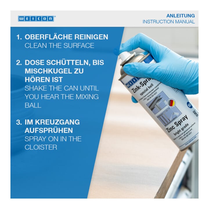 WEICON Zink-Spray spezial hell 400 ml