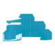 Weidmüller Halteplatte 1,5mm blau WHP WDL2.5/S BL