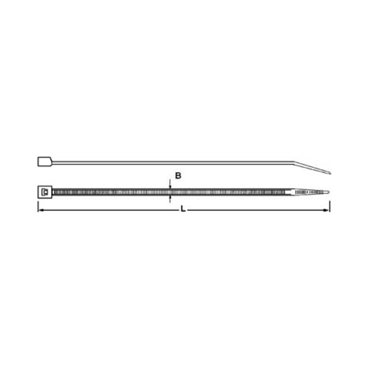 Weidmüller Kabelbinder 2.5mm, PA66, 80N CB 98/2.5 NATUR