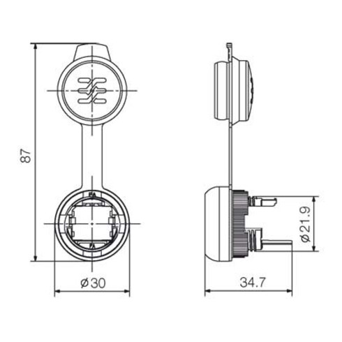 Weidmüller Kupplung RJ445 schwarz IE-FCM-RJ45-C