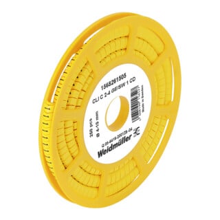 Weidmüller Leitermarkierer Zahl 4 gelb 2,5-16 CLI C2-4GE/SW CD