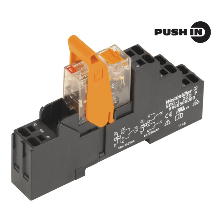 Weidmüller Relaiskoppler P m.Prüftast 230V/3,2mA AC RCIKITP230VAC2COLDPB