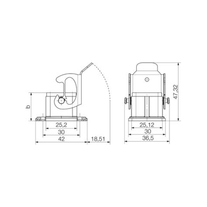 Weidmüller Steckverbinder-Gehäuse HDC 04A ALU