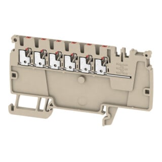 Weidmüller Verteiler-Reihenklemmen AAP11 1.5 LI RD 1,5qmm dunkelbeige