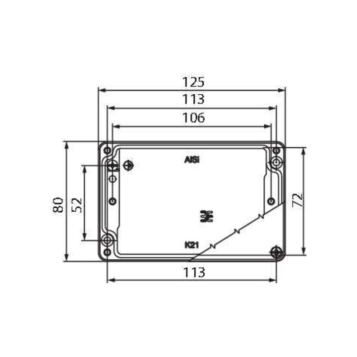 Weidmüller Boîtier à bride 2 ports droit IE-OM-V01M-K21-2S