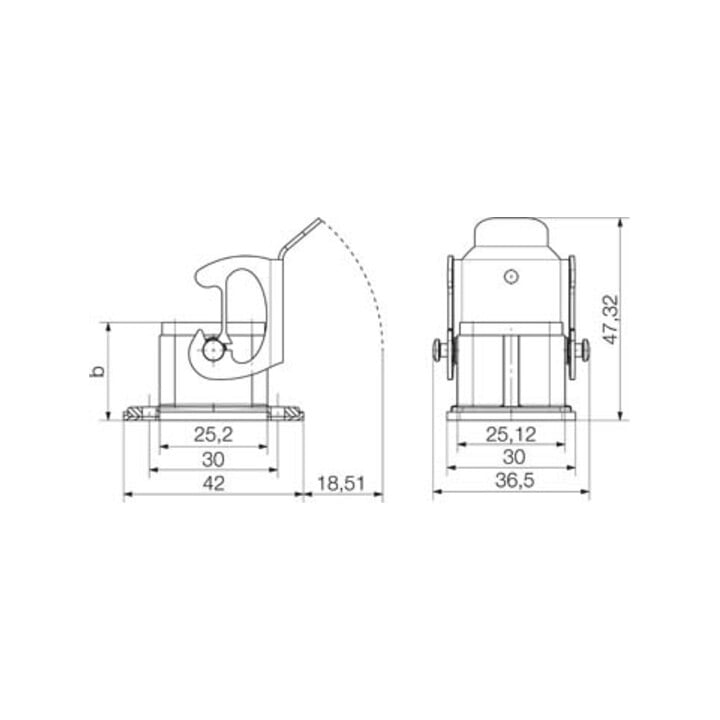 Weidmüller Boîtier de connecteur HDC 04A ALU