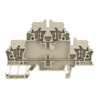 Weidmüller borne 2,5 mm² beige ZDK 2.5