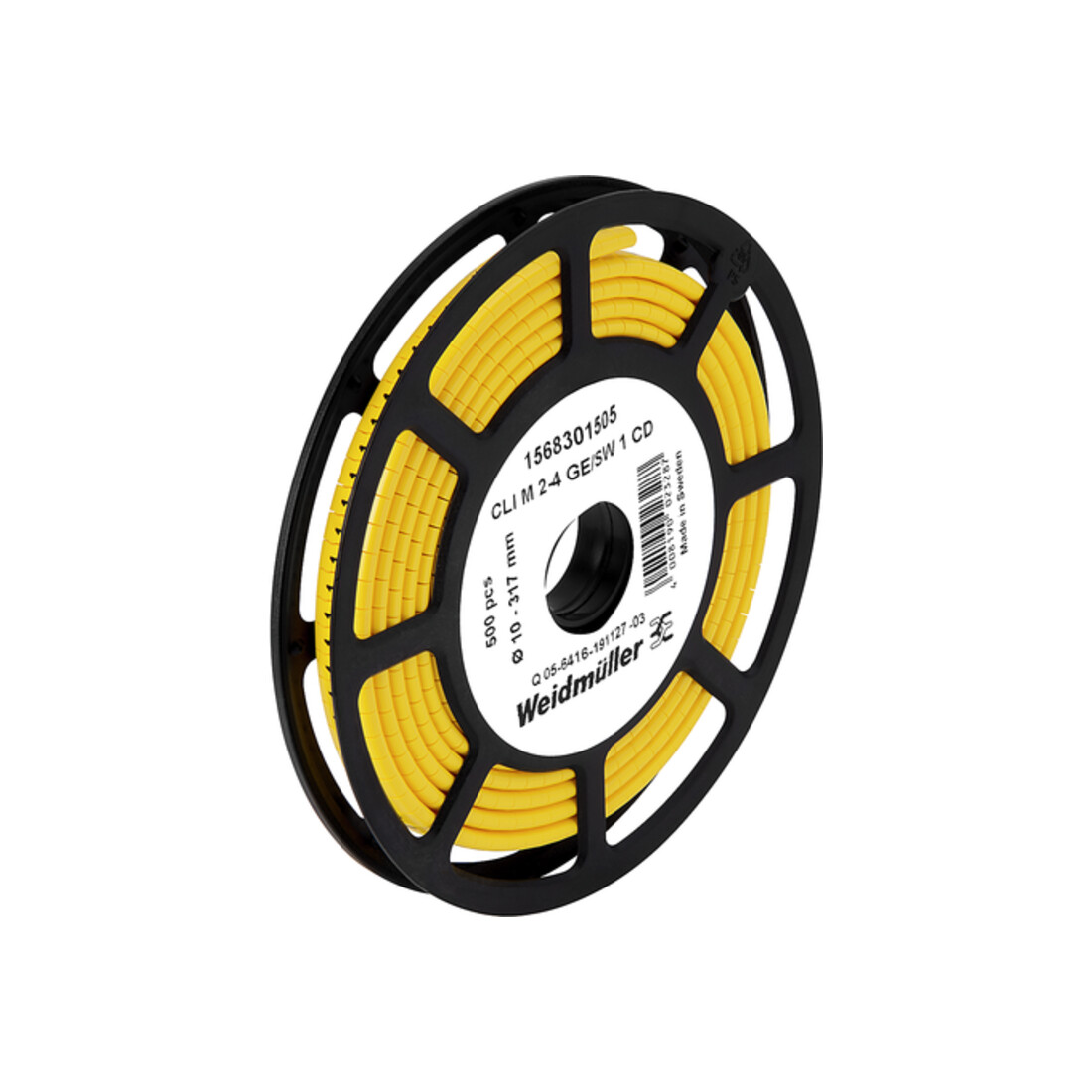 Weidmüller Marque-câble Chiffre 0 jaune 2,5-16 CLI M2-4GE/SW CD
