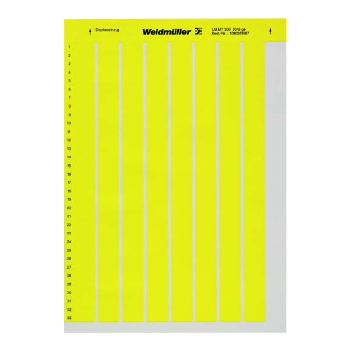 Weidmüller Marqueur d'appareil LM MT300 20X8 JAUNE
