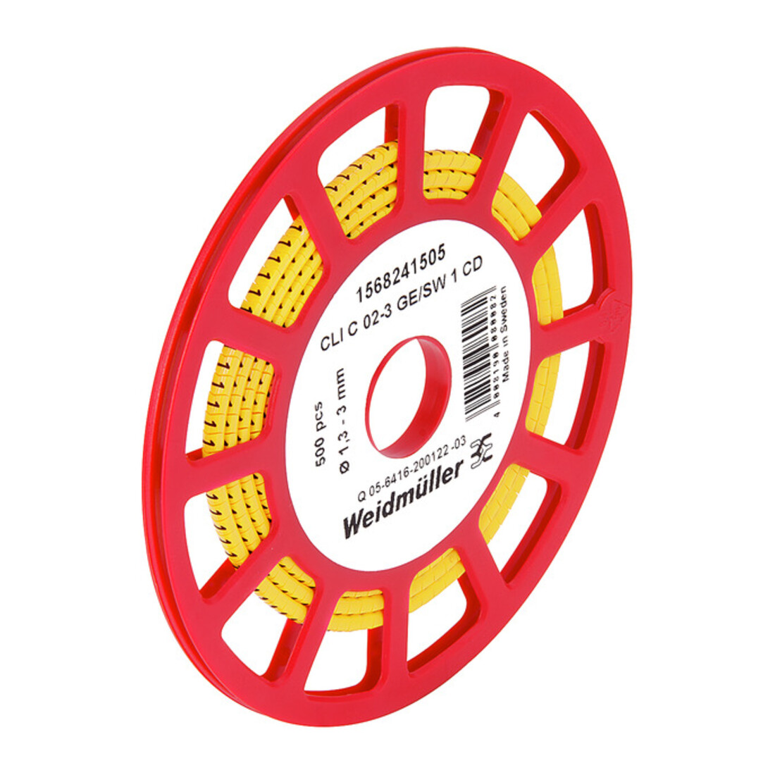 Weidmüller Marqueur de câble chiffre 1 jaune 0,5-1,5 CLI C02-3GE/SW CD